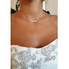 Collier Mariée Fil Invisible & Perles – Argent 925 | Création Cannes