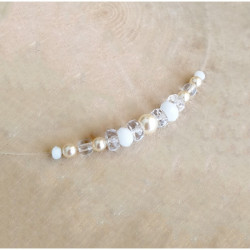 Collier Mariée Fil Invisible & Perles – Argent 925 | Création Cannes