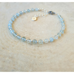 Bracelet Aigue-marine Femme – Paix & Clarté | Création Cannes