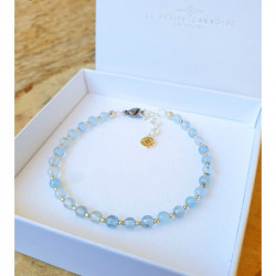 Bracelet Aigue-marine Femme – Paix & Clarté | Création Cannes
