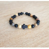 Bracelet enfant Croix  – Agate & acier inoxydable