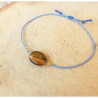 Bracelet Œil de Tigre Femme – Fil de Soie Réglable & Protection | Création Cannes