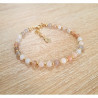 Bracelet Pierre de Lune Femme – Perles Dorées & Intuition | Création Cannes