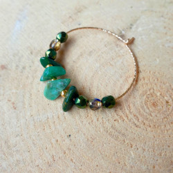 Créoles Jade Africain Femme – Doré à l’Or Fin & Élégance | Création Cannes