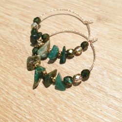 Créoles Jade Africain Femme – Doré à l’Or Fin & Élégance | Création Cannes