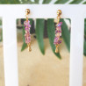 Boucles d’Oreilles Améthyste Femme – Doré à l’Or Fin & Énergie Apaisante | Création Cannes