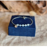 Bracelet bébé/enfant Argent & Aigue-Marine – Lumière douce