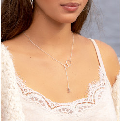 Collier Union Suspendue Femme – Argent 925 & Cristal Véritable | Création Cannes