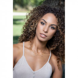 Collier Sweetheart Femme – Doré à l’Or Fin & Pierre de Soleil | Création Cannes