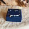 Bracelet bébé/enfant Argent & Aigue-Marine – Lumière douce