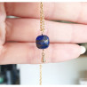 Collier Lapis-Lazuli Femme – Doré à l’Or Fin | Création Cannes