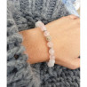 Bracelet Quartz Rose Femme – Howlite & Argent 925 | Création Cannes