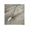 Collier homme plaque acier inoxydable – Style masculin