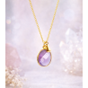 Collier Améthyste Femme – Doré à l’Or Fin & Énergie Spirituelle | Création Cannes