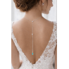 Collier Dos Perle de Murano & Cristal – Bijou Mariage | Côte d’Azur