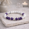 Bracelet Améthyste Femme – Argent 925 & Énergie Apaisante | Création Cannes