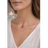 Collier Agate Rouge Femme – Fil Invisible & Argent 925 | Création Cannes