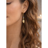 Boucles d’Oreilles Nymphe Femme – Doré à l’Or Fin & Perle Naturelle | Création Cannes