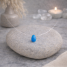 Collier Turquoise Femme – Fil Invisible & Argent 925 | Création Cannes