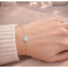 Bracelet Aigue-Marine Femme – Argent 925 & Pierre Naturelle | Création Cannes