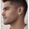 Boucle d’Oreille Homme Croix Argent – Foi & Style | Cannes