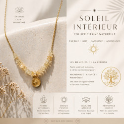 Collier Citrine Naturelle – Bijou Énergie & Abondance - Cannes - La Petite Cannoise