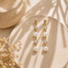 Boucles d’oreilles perles et zirconium dorées – bijou fin et élégant - Cannes