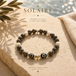 Bracelet homme bronzite et agate œil – protection et ancrage | La Petite Cannoise