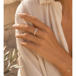 Bague Œil Nacre – Pureté & Clairvoyance | La Petite Cannoise Cannes