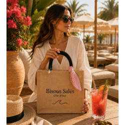 Sac jute Bisous Salés Côte d’Azur – Collection Solaire | La Petite Cannoise