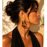 Boucles d’Oreilles Mada Queen – Plaqué Or & Écaille de Tortue | Cannes