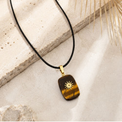 Collier Homme Gardien Solaire Œil de Tigre | La Petite Cannoise