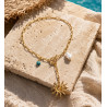Collier Soleil Doré Hélios | Perle & Œil Protecteur | La Petite Cannoise