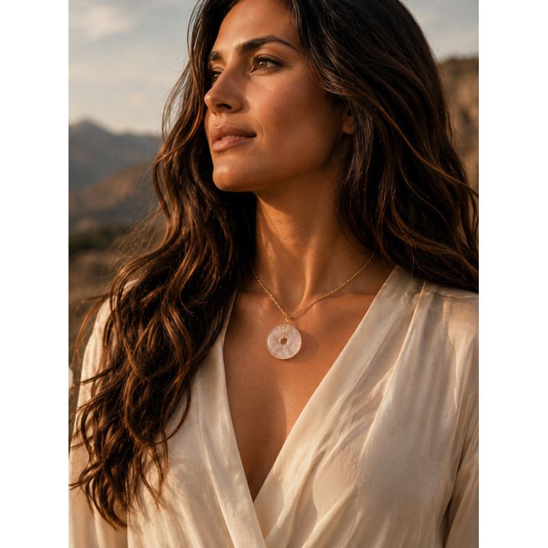 Collier Pi Chinois Cristal de Roche | La Petite Cannoise