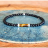 Bracelet Homme Onyx & Œil de Tigre – Force & Protection | Cannes