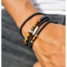Bracelet Homme Onyx & Œil de Tigre – Force & Protection | Cannes