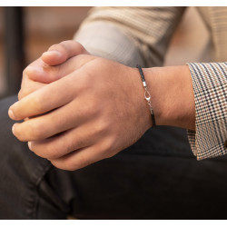Bracelet Homme Cuir & Acier – Élégance & Authenticité | Cannes