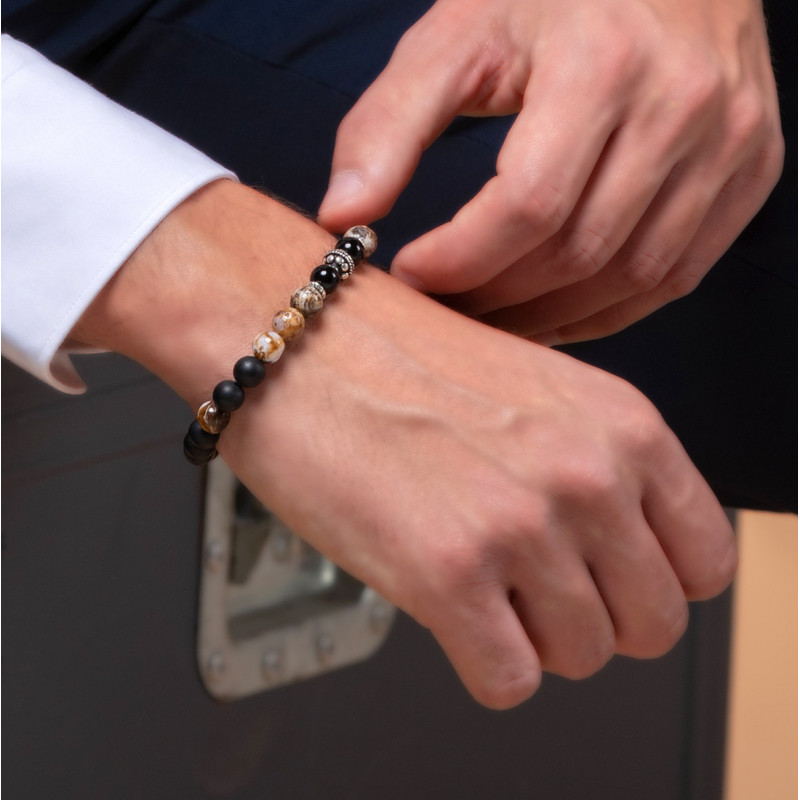 Bracelet Homme Jaspe d’Afrique – Charisme & Assurance
